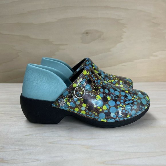 multi colored nursing clogs
